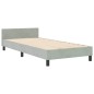 Struttura del letto vidaXL Grigio chiaro 90x190 cm Velluto Struttura del letto vidaXL Grigio chiaro 90x190 cm Velluto