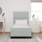 Struttura del letto vidaXL Grigio chiaro 90x190 cm Velluto Struttura del letto vidaXL Grigio chiaro 90x190 cm Velluto