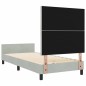 Struttura del letto vidaXL Grigio chiaro 90x190 cm Velluto Struttura del letto vidaXL Grigio chiaro 90x190 cm Velluto
