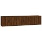 Set Mobili Porta TV 3 pz Rovere Marrone in Legno Multistrato Set Mobili Porta TV 3 pz Rovere Marrone in Legno Multistrato