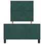 vidaXL Struttura Letto Verde Scuro 90x190 cm Velluto vidaXL Struttura Letto Verde Scuro 90x190 cm Velluto