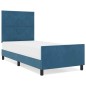 Letto vidaXL Blu Scuro 90x190 cm Velluto Letto vidaXL Blu Scuro 90x190 cm Velluto