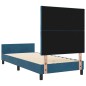 Letto vidaXL Blu Scuro 90x190 cm Velluto Letto vidaXL Blu Scuro 90x190 cm Velluto