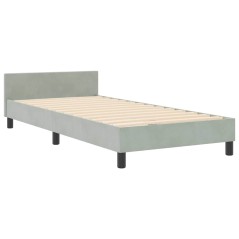 vidaXL Letto Grigio Chiaro 90x200 cm in Velluto