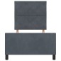 Struttura del Letto in Velluto Grigio Scuro 90x200 cm Struttura del Letto in Velluto Grigio Scuro 90x200 cm