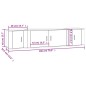 Set Mobili Porta TV 3 pz Rovere Marrone in Legno Multistrato Set Mobili Porta TV 3 pz Rovere Marrone in Legno Multistrato