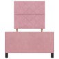 Struttura del letto in velluto rosa 100x200 cm Struttura del letto in velluto rosa 100x200 cm