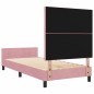 Struttura del letto in velluto rosa 100x200 cm Struttura del letto in velluto rosa 100x200 cm