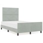 Struttura Letto vidaXL Grigio Chiaro 120x190 cm Velluto
