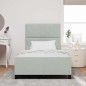 Struttura Letto vidaXL Grigio Chiaro 120x190 cm Velluto
