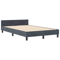 Struttura Letto vidaXL Grigio Scuro 120x190 cm Velluto