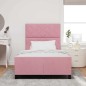 Struttura letto in velluto rosa 120x190 cm Struttura letto in velluto rosa 120x190 cm