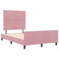 Struttura letto in velluto rosa 120x190 cm Struttura letto in velluto rosa 120x190 cm
