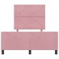 Struttura letto in velluto rosa 120x190 cm Struttura letto in velluto rosa 120x190 cm
