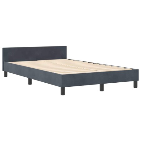 Struttura Letto vidaXL Grigio Scuro 120x200 cm Velluto
