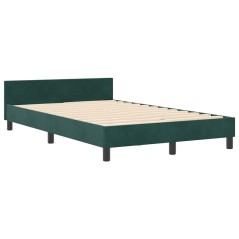 Struttura del letto vidaXL Verde scuro 120x200 cm Velluto