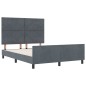 Struttura del letto in velluto grigio scuro vidaXL 140x190 cm Struttura del letto in velluto grigio scuro vidaXL 140x190 cm