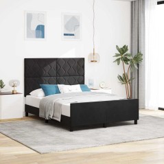 lettovidaXL Nero 140x190 cm Velluto