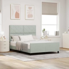 vidaXL Struttura del letto Grigio chiaro 140x200 cm Velluto