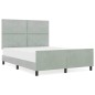 vidaXL Struttura del letto Grigio chiaro 140x200 cm Velluto
