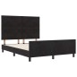 Struttura letto vidaXL Nera 140x200 cm in Velluto