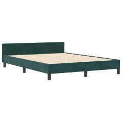 vidaXL Letto Verde Scuro 140x200 cm Velluto