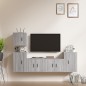 Set di Mobili Porta TV 5 pz Grigio Sonoma in Legno Multistrato Set di Mobili Porta TV 5 pz Grigio Sonoma in Legno Multistrato