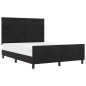 Struttura Letto in Velluto Nero 160x200 cm