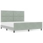 Rete letto vidaXL in Grigio chiaro - 180x200 cm in Velluto