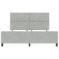 Rete letto vidaXL in Grigio chiaro - 180x200 cm in Velluto