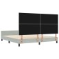Rete letto vidaXL in Grigio chiaro - 180x200 cm in Velluto