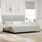 vidaXL Letto Grigio Chiaro 200x200 cm Velluto vidaXL Letto Grigio Chiaro 200x200 cm Velluto