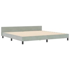vidaXL Letto Grigio Chiaro 200x200 cm Velluto