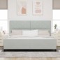 vidaXL Letto Grigio Chiaro 200x200 cm Velluto vidaXL Letto Grigio Chiaro 200x200 cm Velluto