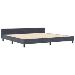 Struttura letto in velluto grigio scuro 200x200 cm vidaXL