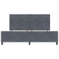 Struttura letto in velluto grigio scuro 200x200 cm vidaXL