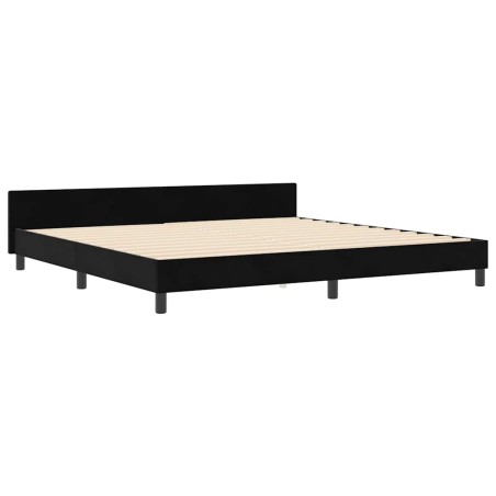 Struttura del Letto in Velluto Nero 200x200 cm