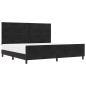 Struttura del Letto in Velluto Nero 200x200 cm