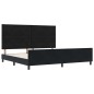 Struttura del Letto in Velluto Nero 200x200 cm