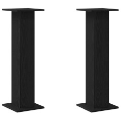 Supporto per Piante vidaXL 2 pz Nero Rovere 30x30x95 cm Legno Ingegnerizzato