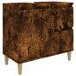 Set Mobili da Bagno 3 pz Rovere Fumo in Legno Multistrato Set Mobili da Bagno 3 pz Rovere Fumo in Legno Multistrato