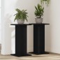 vidaXL Supporti per Altoparlanti - 2 pezzi, Rovere Nero, 30 x 30 x 60 cm, in Legno Ingegnerizzato.