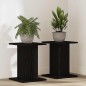 Supporto per piante vidaXL 2 pezzi Rovere Nero 30x30x40 cm Legno ingegnerizzato