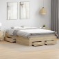 Struttura letto vidaXL senza materasso con cassetti Matrimoniale in legno ingegnerizzato
