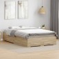 Struttura letto vidaXL senza materasso con cassetti Matrimoniale in legno ingegnerizzato