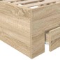 Struttura letto vidaXL senza materasso con cassetti Matrimoniale in legno ingegnerizzato