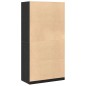 vidaXL Armadio in Rovere Nero - 100 x 50 x 200 cm, fatto in legno ingegnerizzato. vidaXL Armadio in Rovere Nero - 100 x 50 x 200 cm, fatto in legno ingegnerizzato.