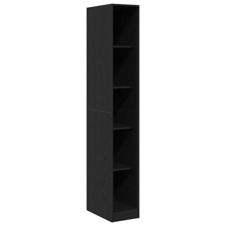 vidaXL Armadio in Quercia Nera - 30 x 50 x 200 cm, fatto in legno ingegnerizzato.