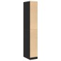 vidaXL Armadio in Quercia Nera - 30 x 50 x 200 cm, fatto in legno ingegnerizzato.