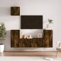 Set di Mobili Porta TV 5 pz Rovere Fumo in Legno Multistrato Set di Mobili Porta TV 5 pz Rovere Fumo in Legno Multistrato